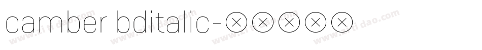 camber bditalic字体转换